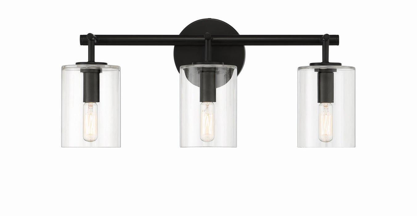 Craftmade 55603-FB Three Light Vanity, Flat Black