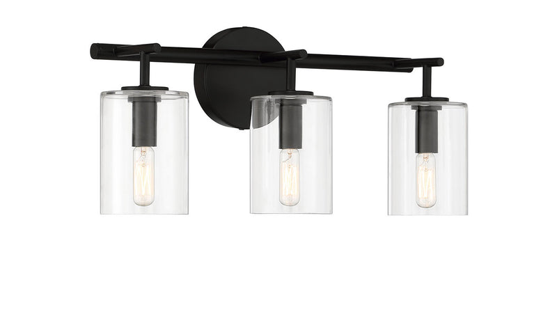 Craftmade 55603-FB Three Light Vanity, Flat Black