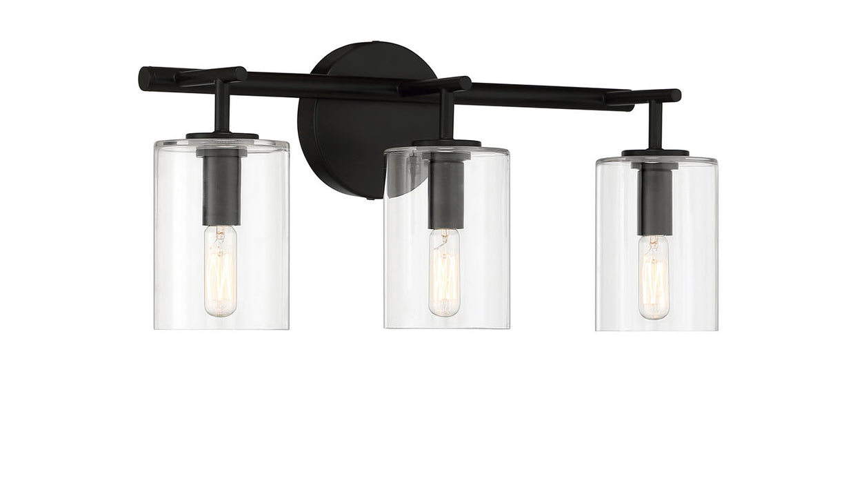 Craftmade 55603-FB Three Light Vanity, Flat Black