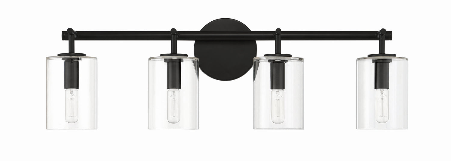 Craftmade 55604-FB Four Light Vanity, Flat Black