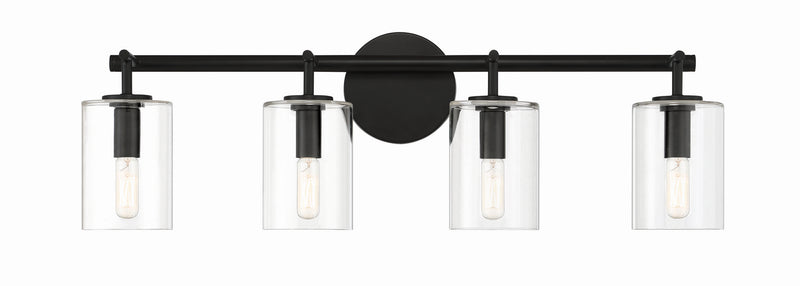 Craftmade 55604-FB Four Light Vanity, Flat Black