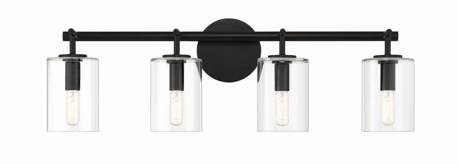 Craftmade 55604-FB Four Light Vanity, Flat Black
