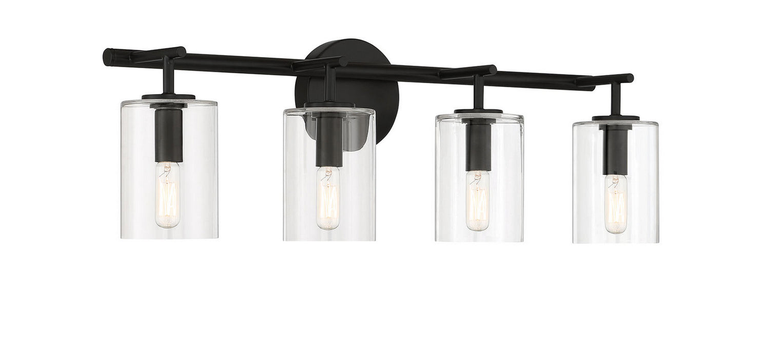 Craftmade 55604-FB Four Light Vanity, Flat Black