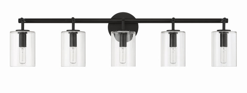Craftmade 55605-FB Five Light Vanity, Flat Black