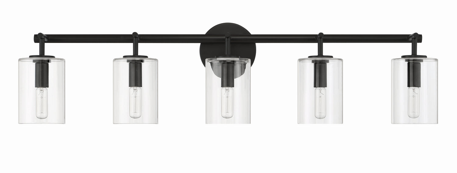Craftmade 55605-FB Five Light Vanity, Flat Black