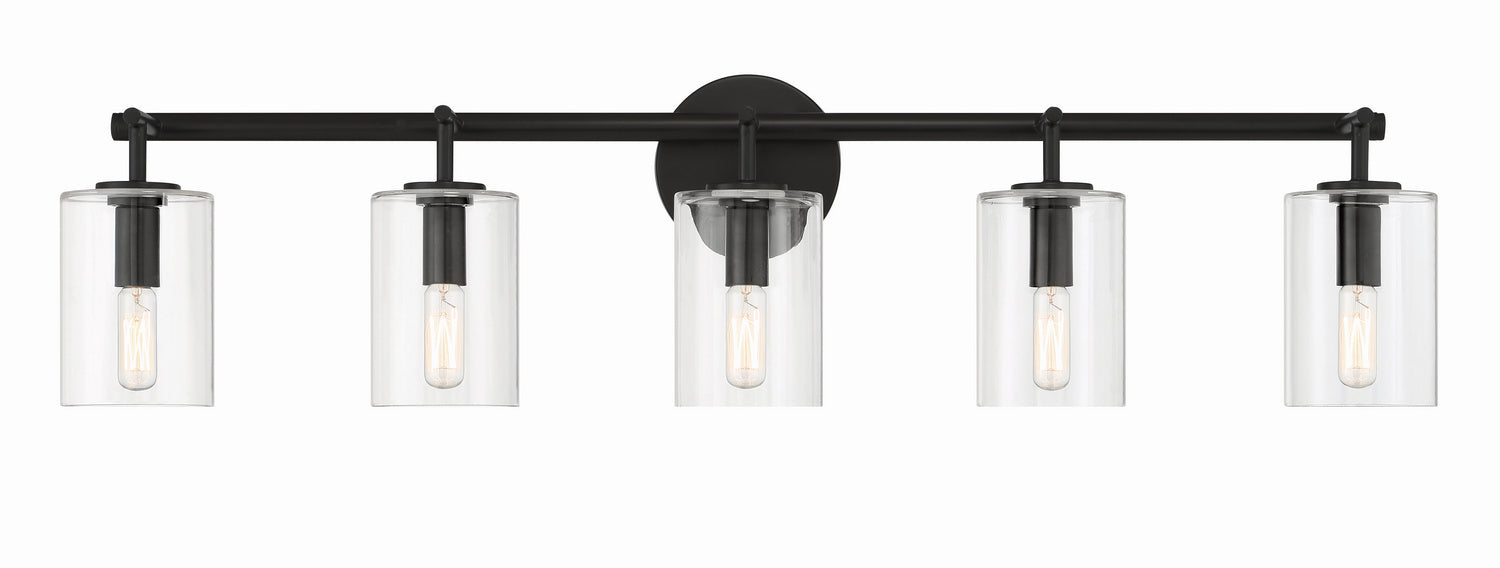 Craftmade 55605-FB Five Light Vanity, Flat Black