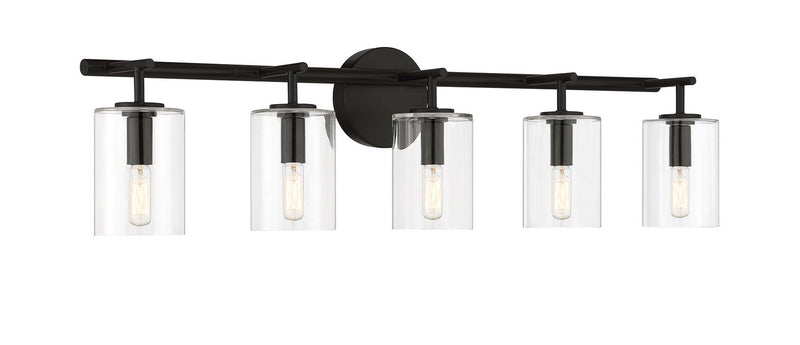 Craftmade 55605-FB Five Light Vanity, Flat Black