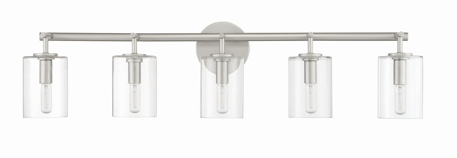 Craftmade 55605-SN Five Light Vanity, Satin Nickel