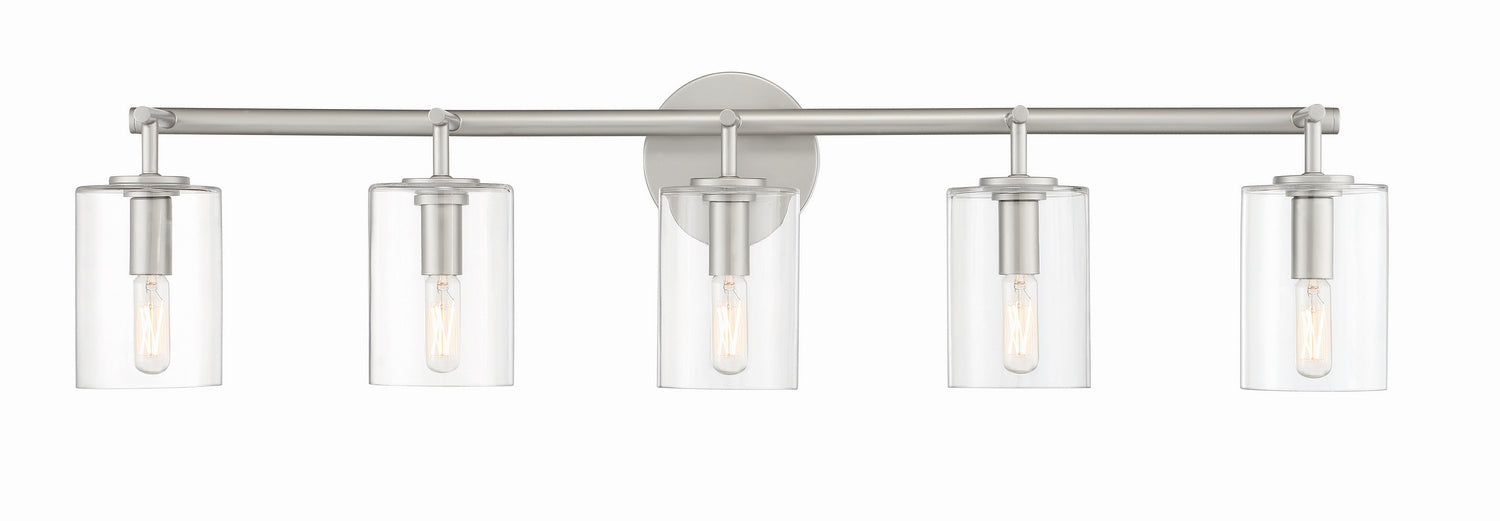 Craftmade 55605-SN Five Light Vanity, Satin Nickel