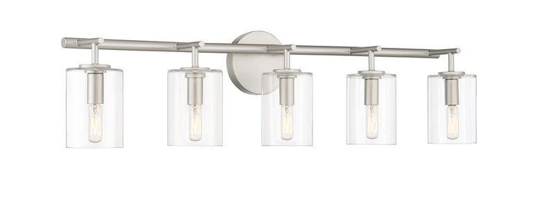 Craftmade 55605-SN Five Light Vanity, Satin Nickel