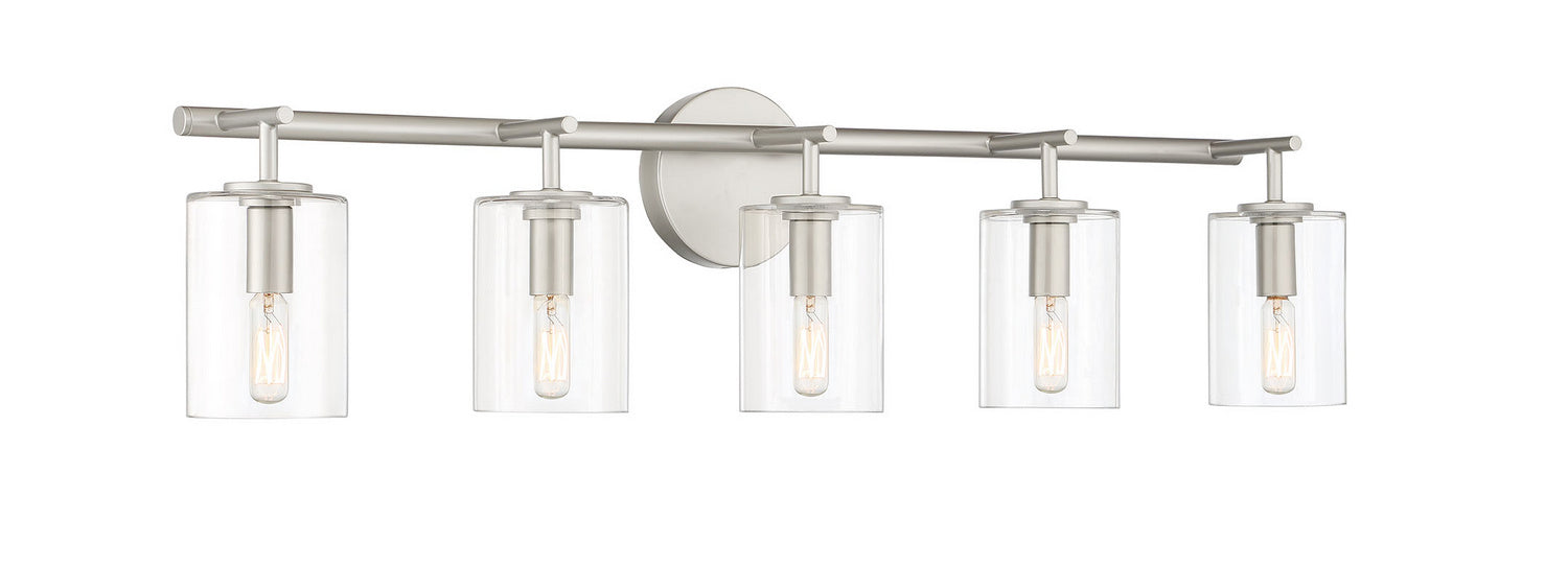 Craftmade 55605-SN Five Light Vanity, Satin Nickel
