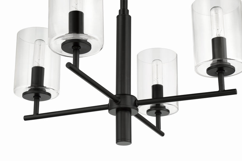 Craftmade 55624-FB Four Light Chandelier, Flat Black