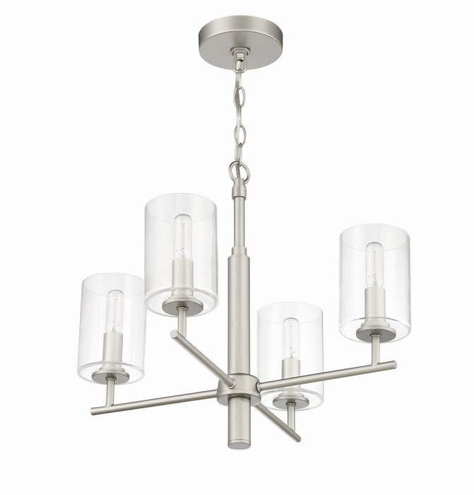 Craftmade 55624-SN Four Light Chandelier, Satin Nickel