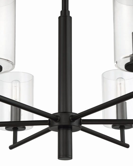 Craftmade 55626-FB Six Light Chandelier, Flat Black