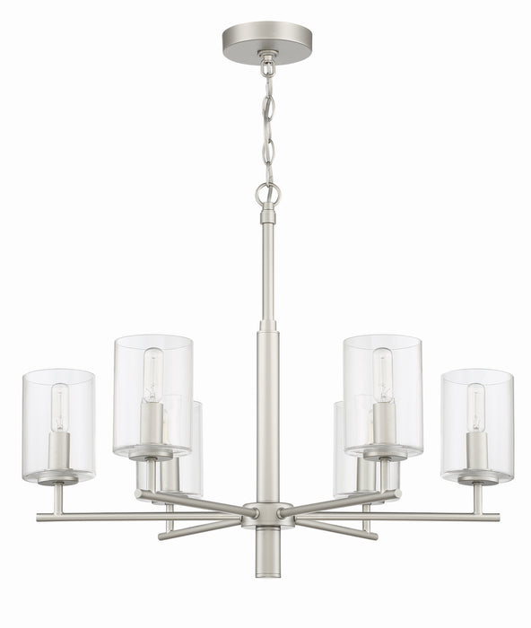 Craftmade 55626-SN Six Light Chandelier, Satin Nickel