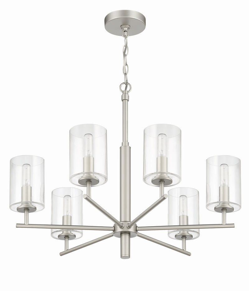 Craftmade 55626-SN Six Light Chandelier, Satin Nickel
