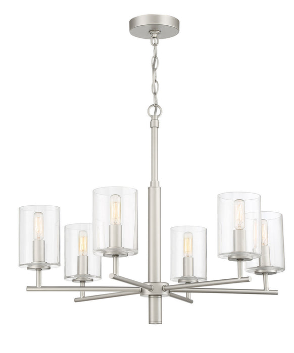 Craftmade 55626-SN Six Light Chandelier, Satin Nickel