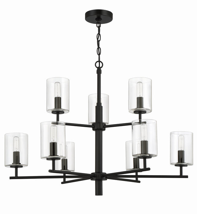 Craftmade 55629-FB Nine Light Chandelier, Flat Black