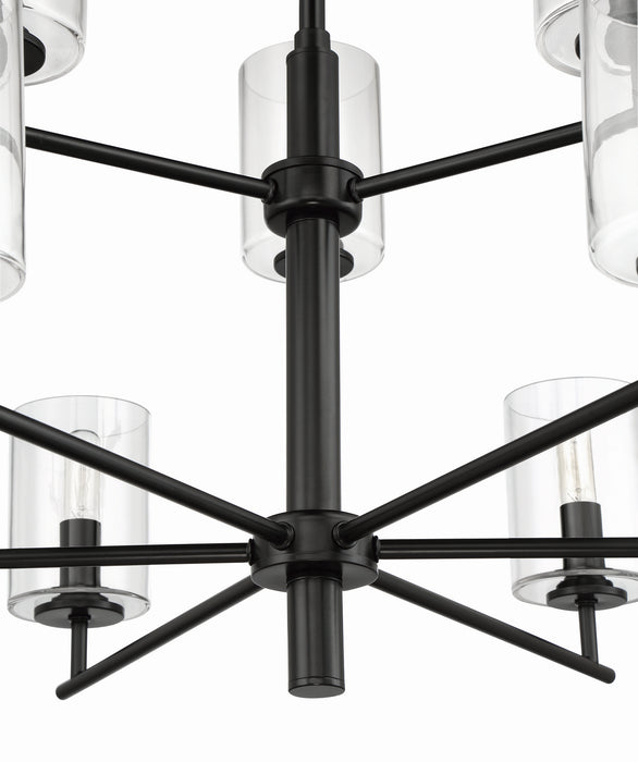 Craftmade 55629-FB Nine Light Chandelier, Flat Black