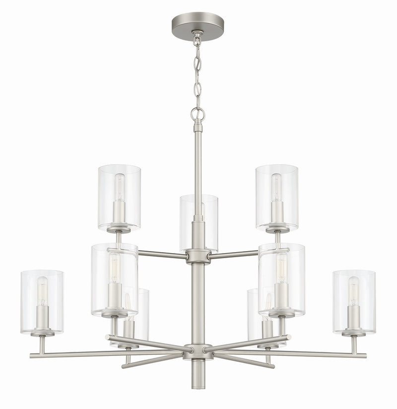 Craftmade 55629-SN Nine Light Chandelier, Satin Nickel