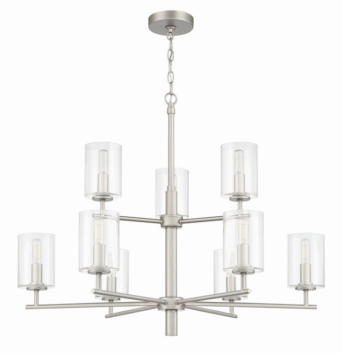 Craftmade 55629-SN Nine Light Chandelier, Satin Nickel