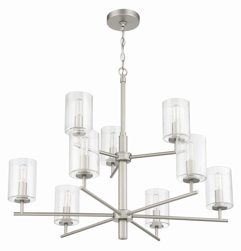 Craftmade 55629-SN Nine Light Chandelier, Satin Nickel