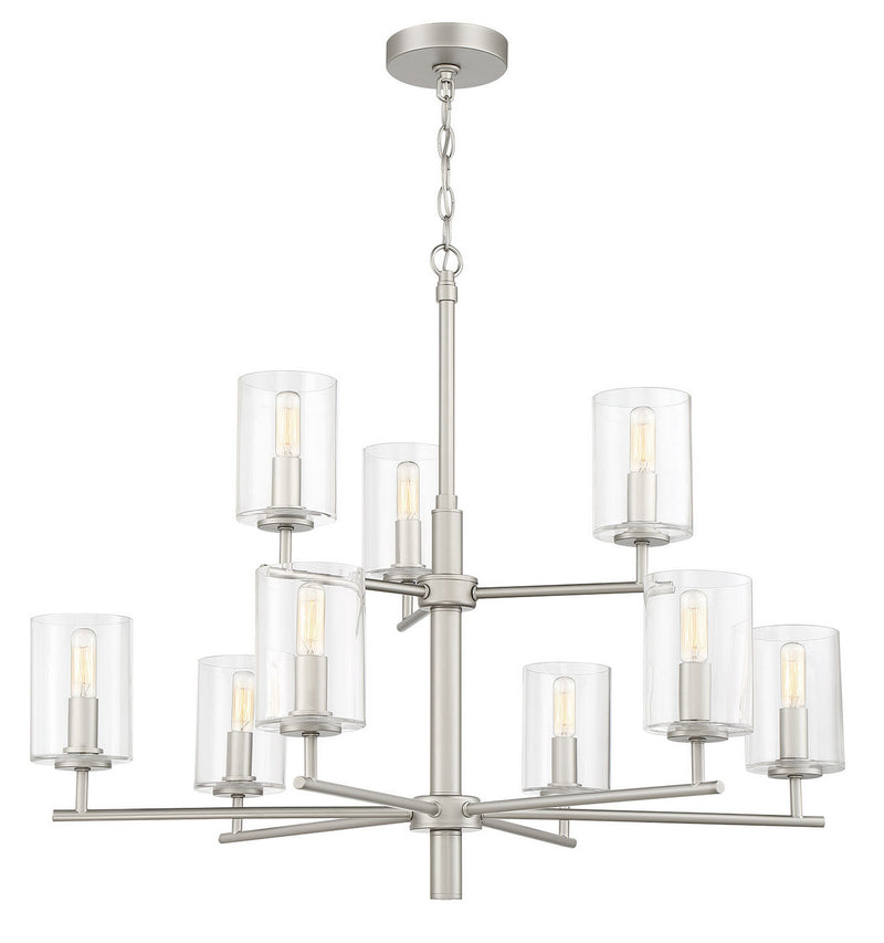 Craftmade 55629-SN Nine Light Chandelier, Satin Nickel