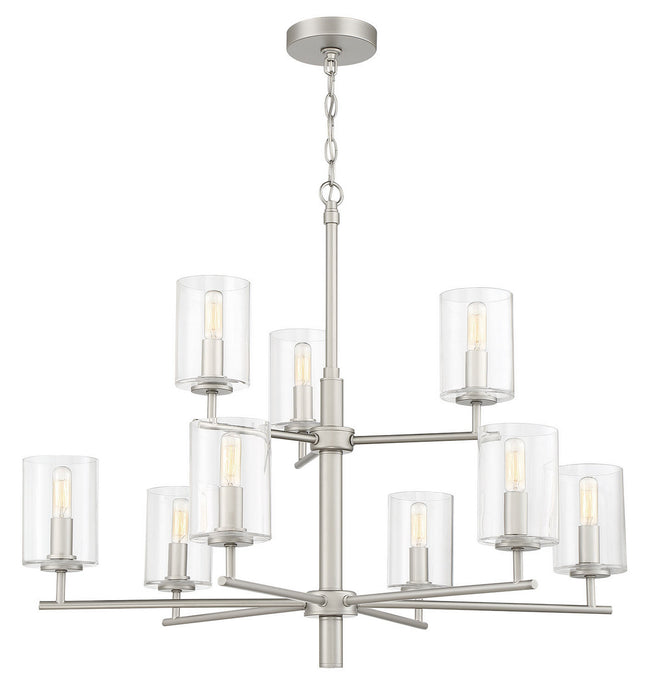 Craftmade 55629-SN Nine Light Chandelier, Satin Nickel