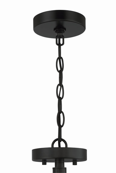 Craftmade 55654-FB Four Light Convertible Semi Flush, Flat Black