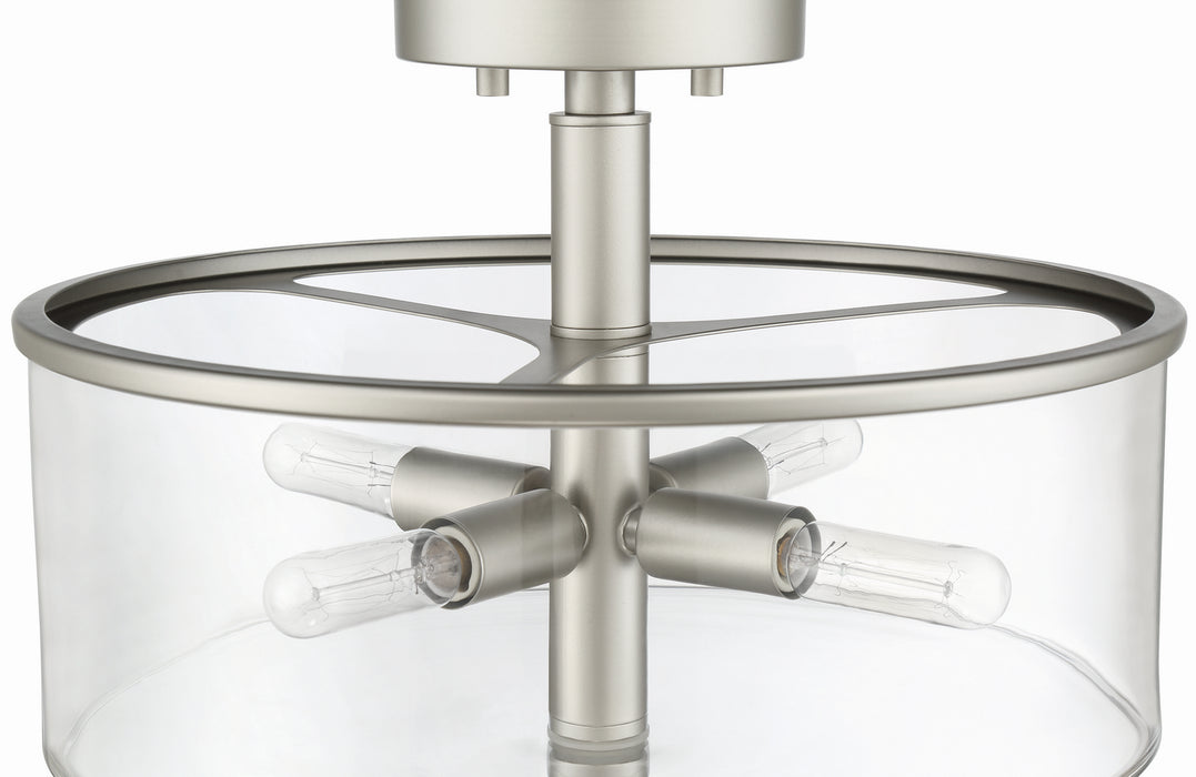 Craftmade 55654-SN Four Light Convertible Semi Flush, Satin Nickel