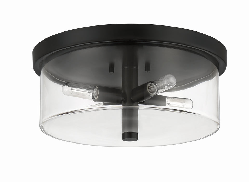 Craftmade 55684-FB Four Light Flushmount, Flat Black