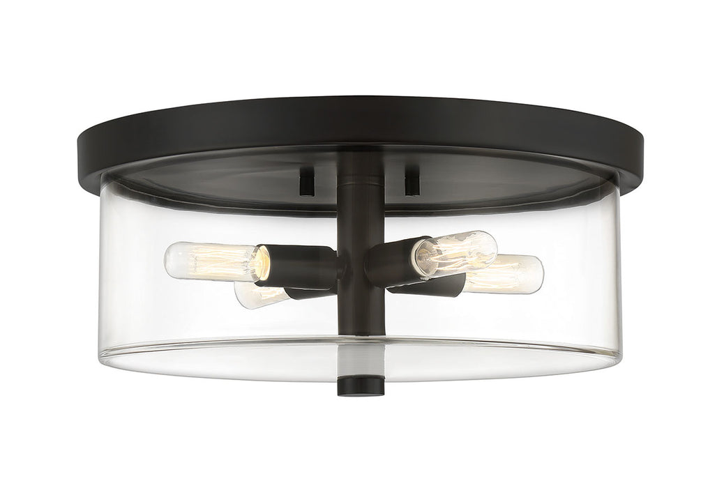 Craftmade 55684-FB Four Light Flushmount, Flat Black