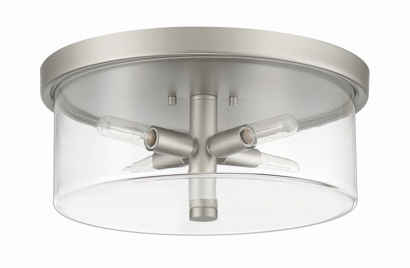 Craftmade 55684-SN Four Light Flushmount, Satin Nickel