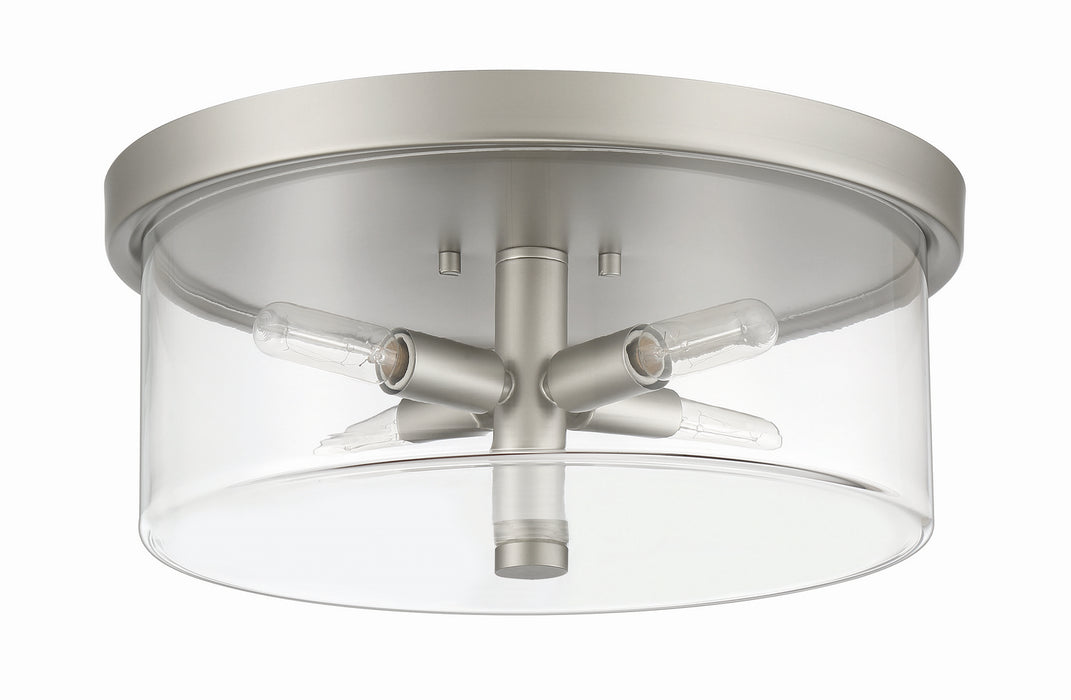 Craftmade 55684-SN Four Light Flushmount, Satin Nickel