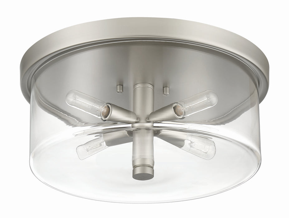 Craftmade 55684-SN Four Light Flushmount, Satin Nickel