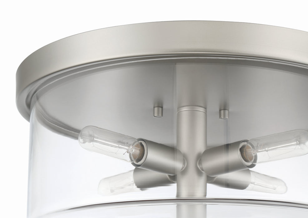 Craftmade 55684-SN Four Light Flushmount, Satin Nickel