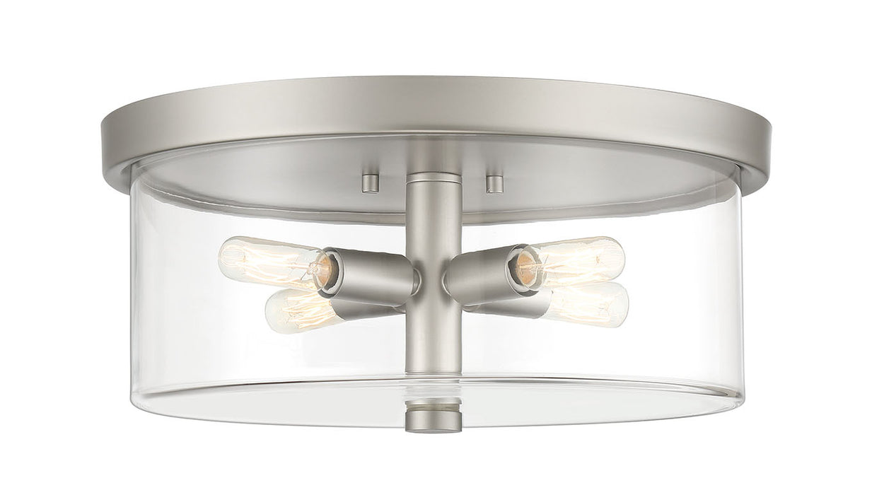 Craftmade 55684-SN Four Light Flushmount, Satin Nickel