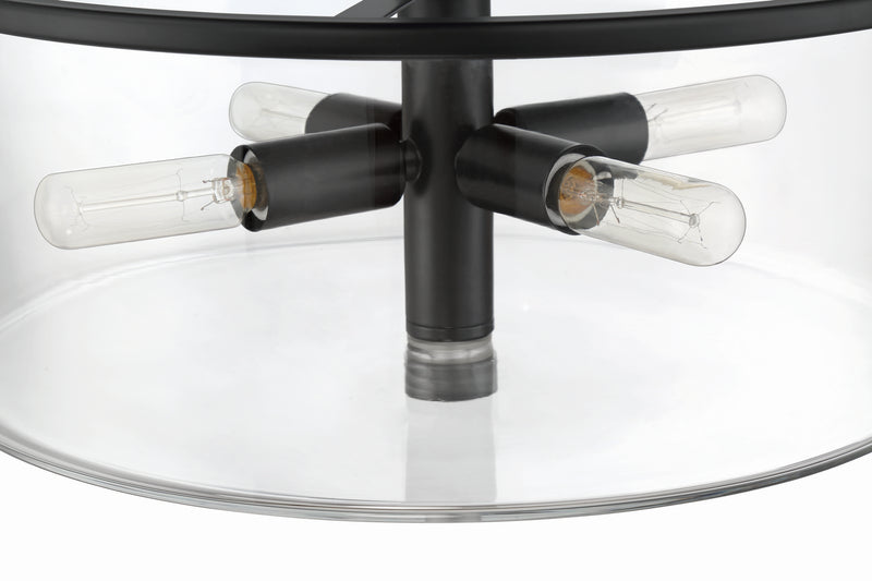 Craftmade 55694-FB Four Light Pendant, Flat Black
