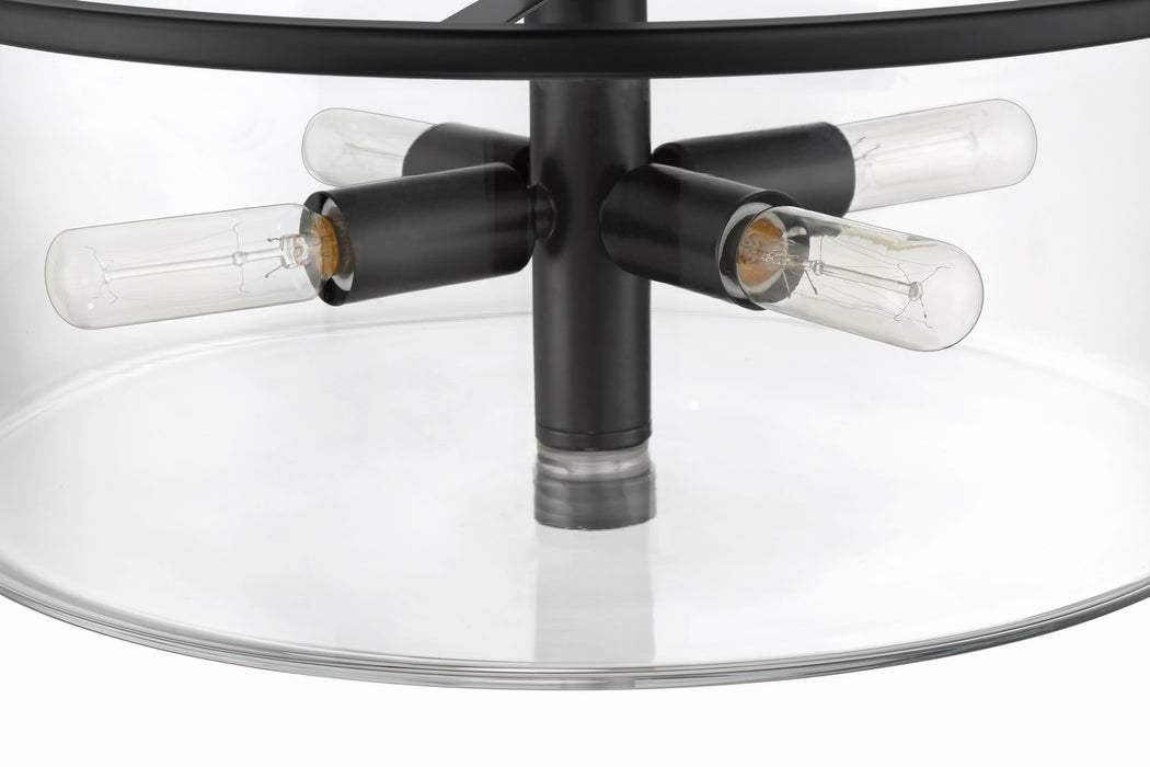 Craftmade 55694-FB Four Light Pendant, Flat Black
