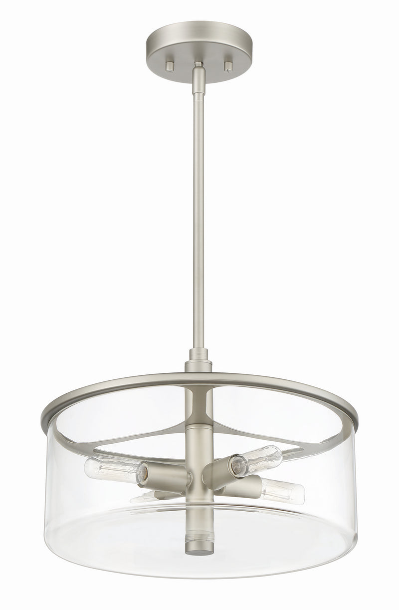 Craftmade 55694-SN Four Light Pendant, Satin Nickel