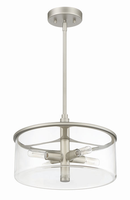 Craftmade 55694-SN Four Light Pendant, Satin Nickel