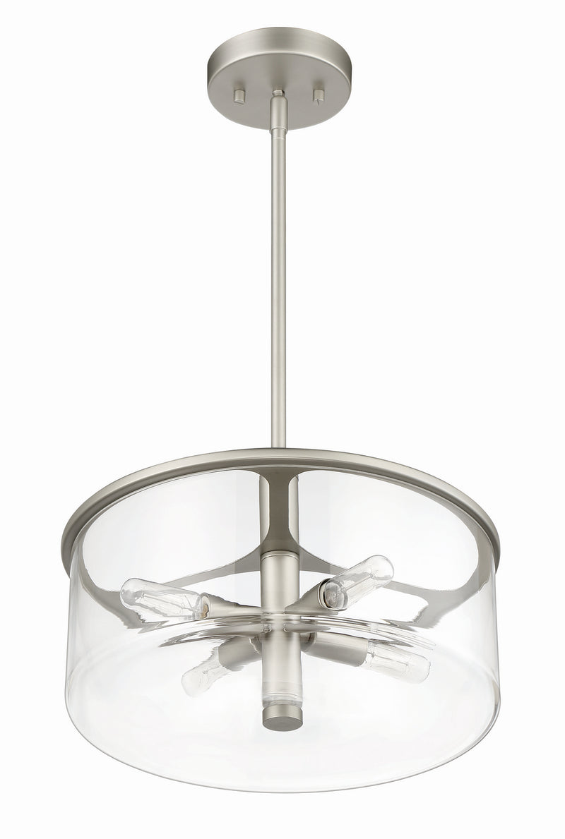 Craftmade 55694-SN Four Light Pendant, Satin Nickel