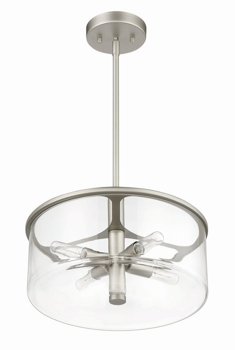Craftmade 55694-SN Four Light Pendant, Satin Nickel