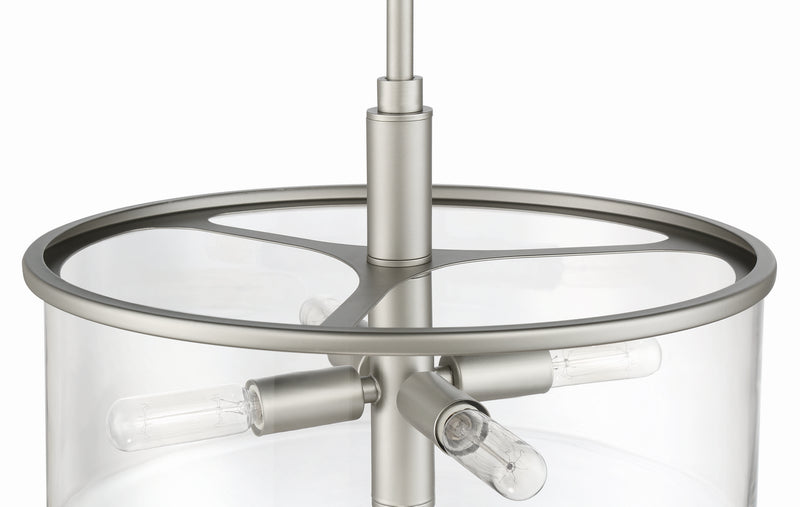 Craftmade 55694-SN Four Light Pendant, Satin Nickel
