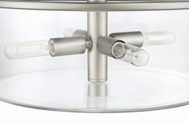 Craftmade 55694-SN Four Light Pendant, Satin Nickel