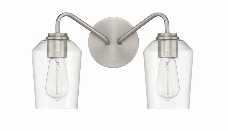Craftmade 56102-BNK Two Light Vanity, Brushed Polished Nickel