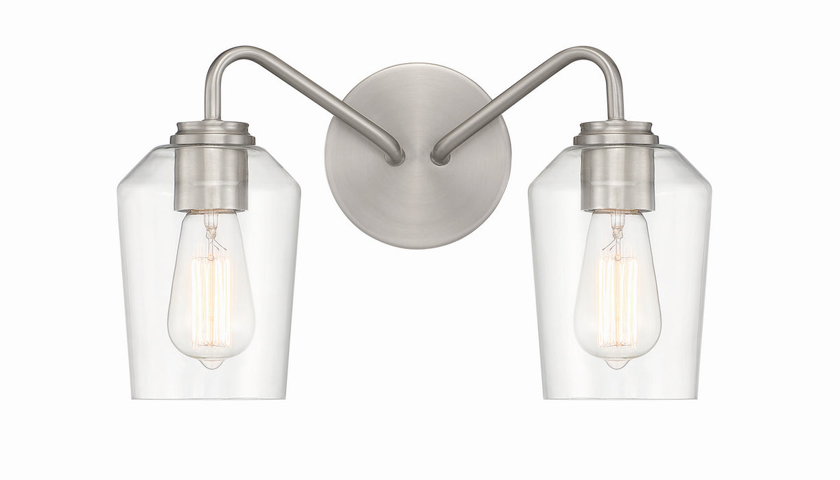 Craftmade 56102-BNK Two Light Vanity, Brushed Polished Nickel