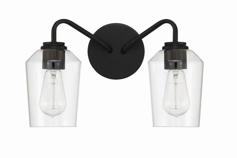 Craftmade 56102-FB Two Light Vanity, Flat Black