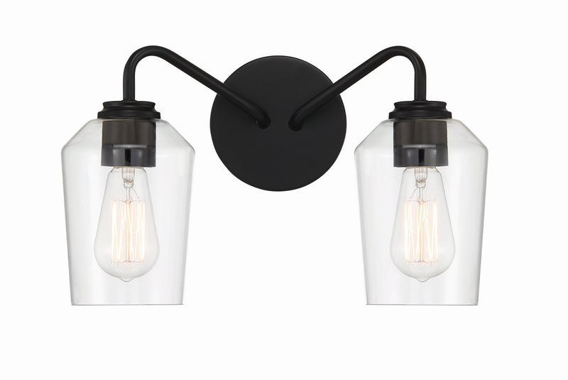 Craftmade 56102-FB Two Light Vanity, Flat Black