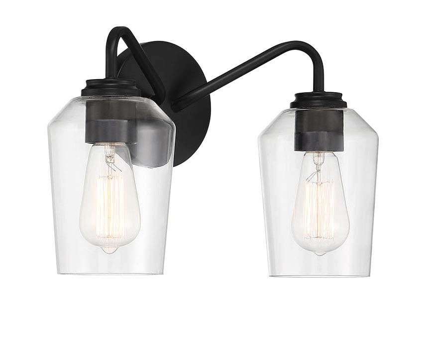Craftmade 56102-FB Two Light Vanity, Flat Black